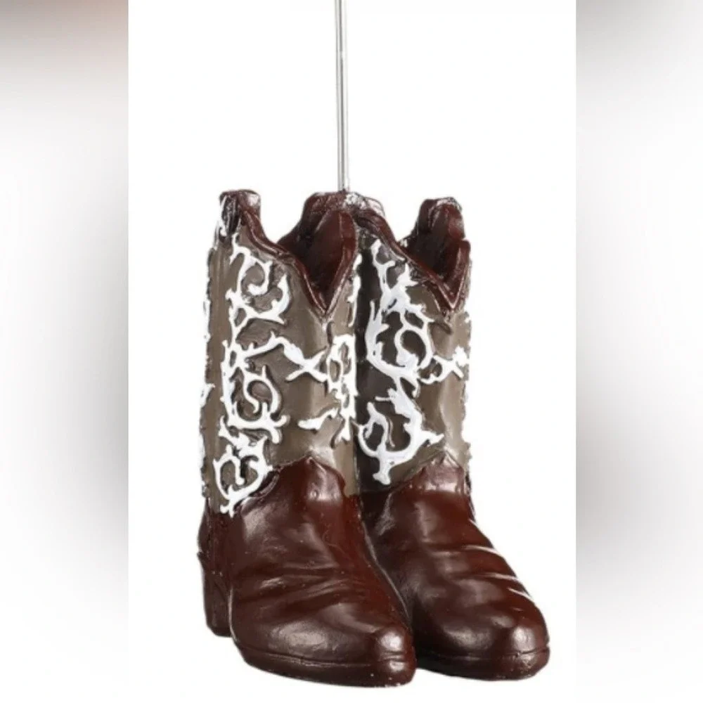 Tatuo 10 Brown Cowboy Boots Table No. Card Holders Weddings Parties Auctions NIB